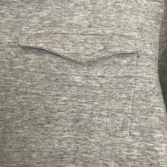 H&M Mens Zip Up Casual Jacket Gray L Collard‎ Pockets Soft Shell Minimalism - Picture 3 of 11